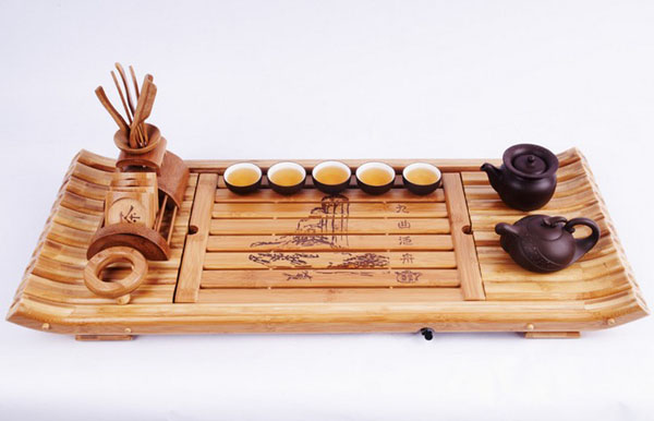 竹茶具，精美竹茶盤(pán)
